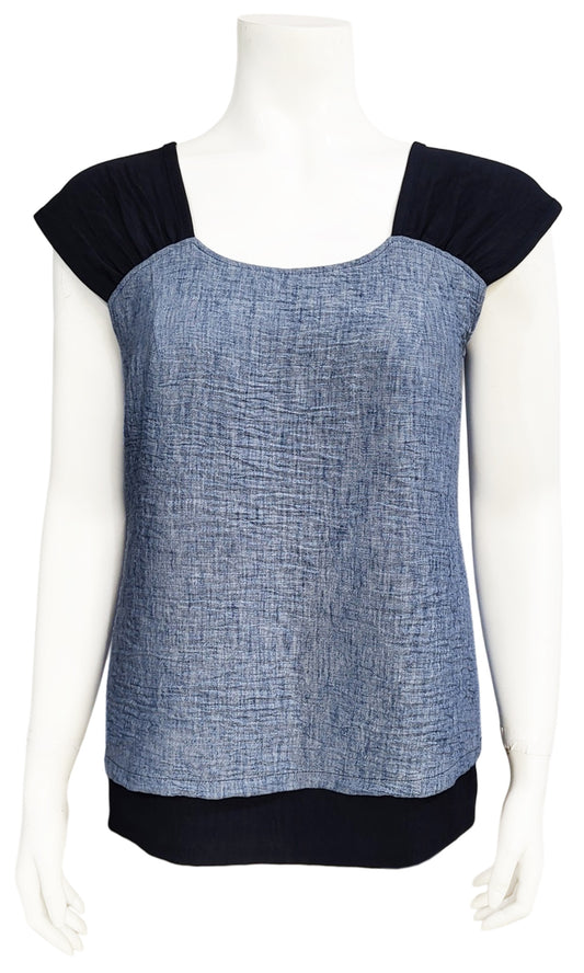 TWAIN Inversible Blouse - Denim