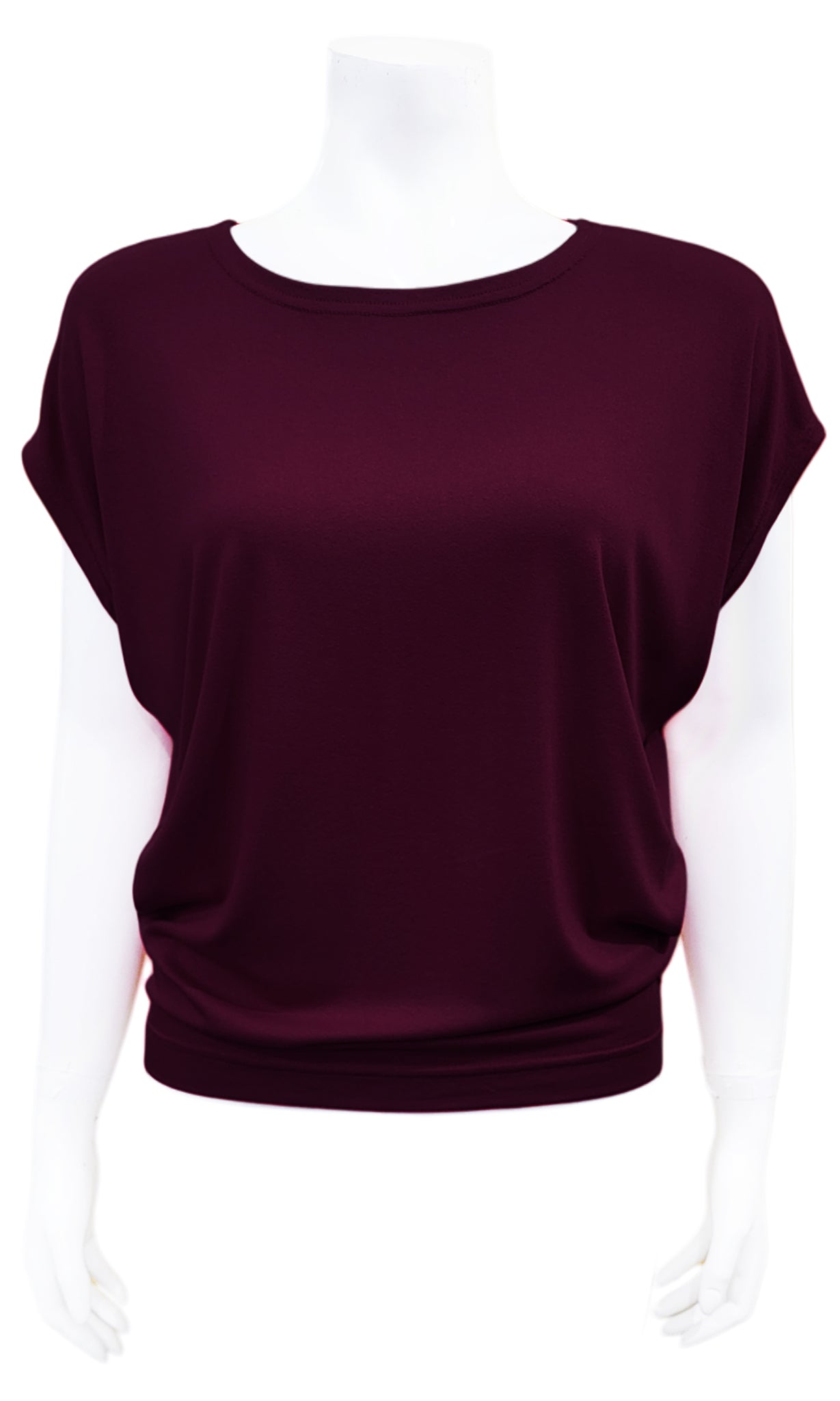 CHARLIE Willow Crepe Slouch Tee - BLACKBERRY