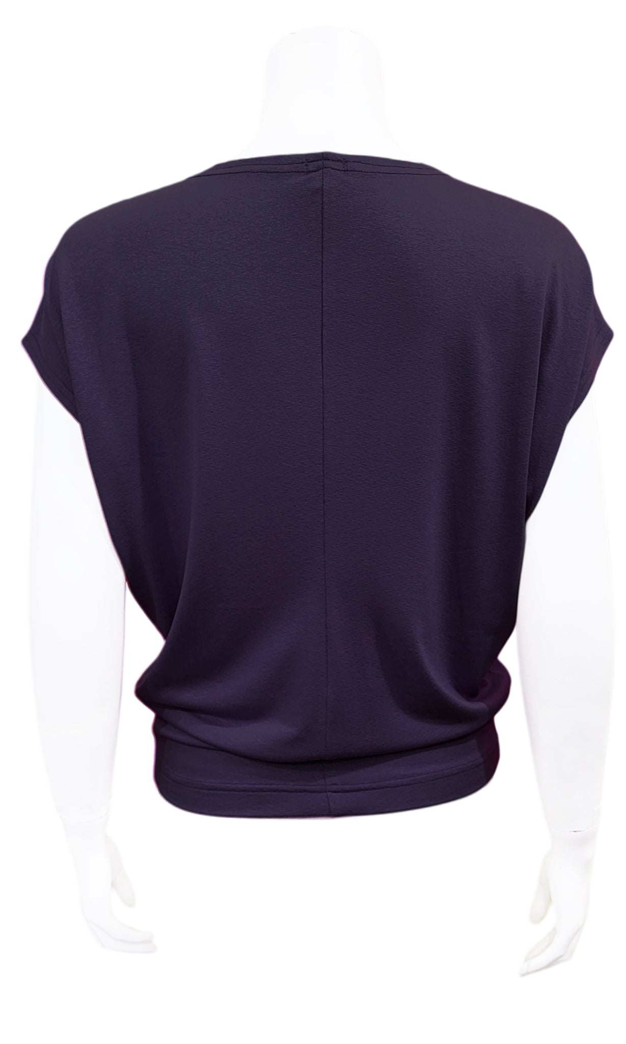 CHARLIE Willow Crepe Slouch Tee - DEEP PURPLE