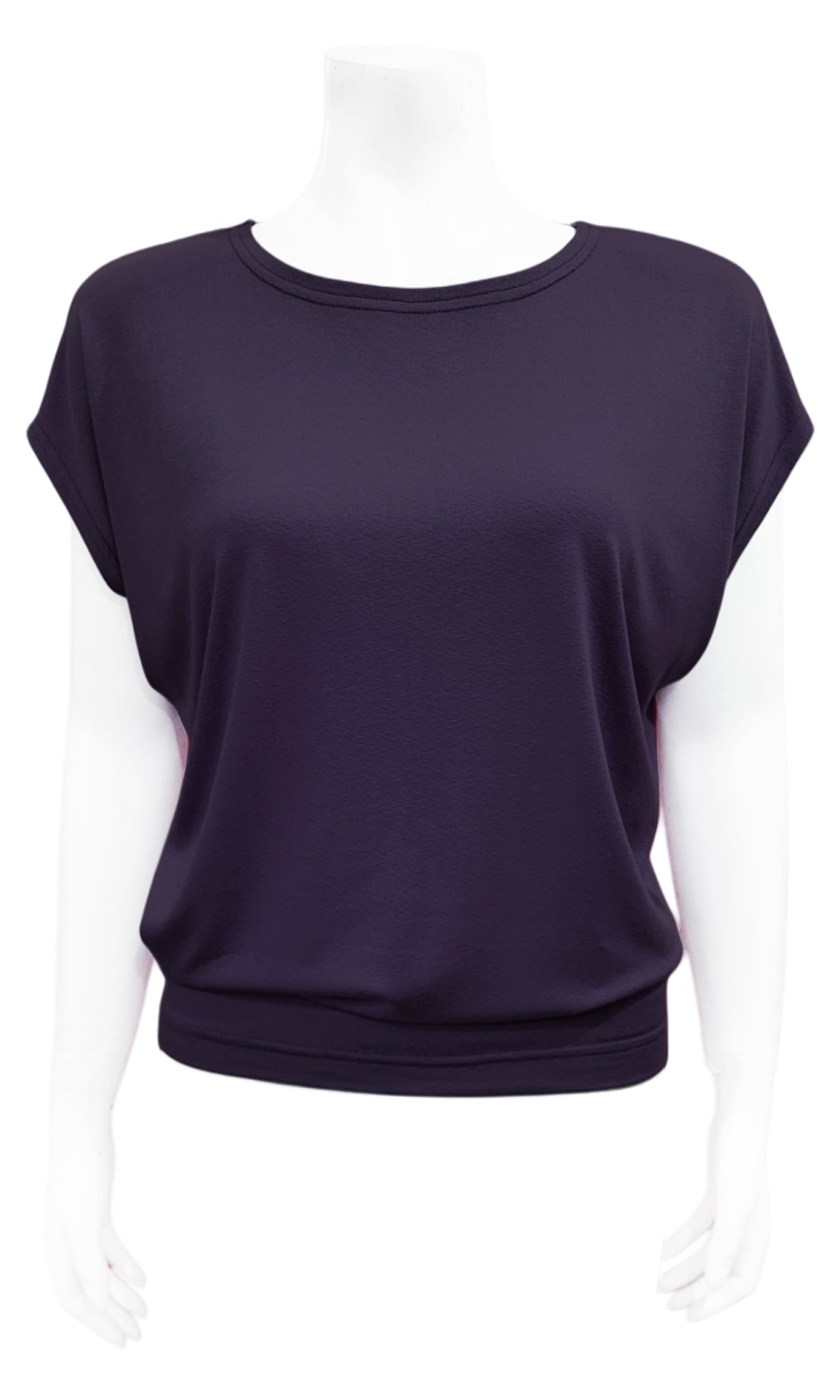 CHARLIE Willow Crepe Slouch Tee - DEEP PURPLE