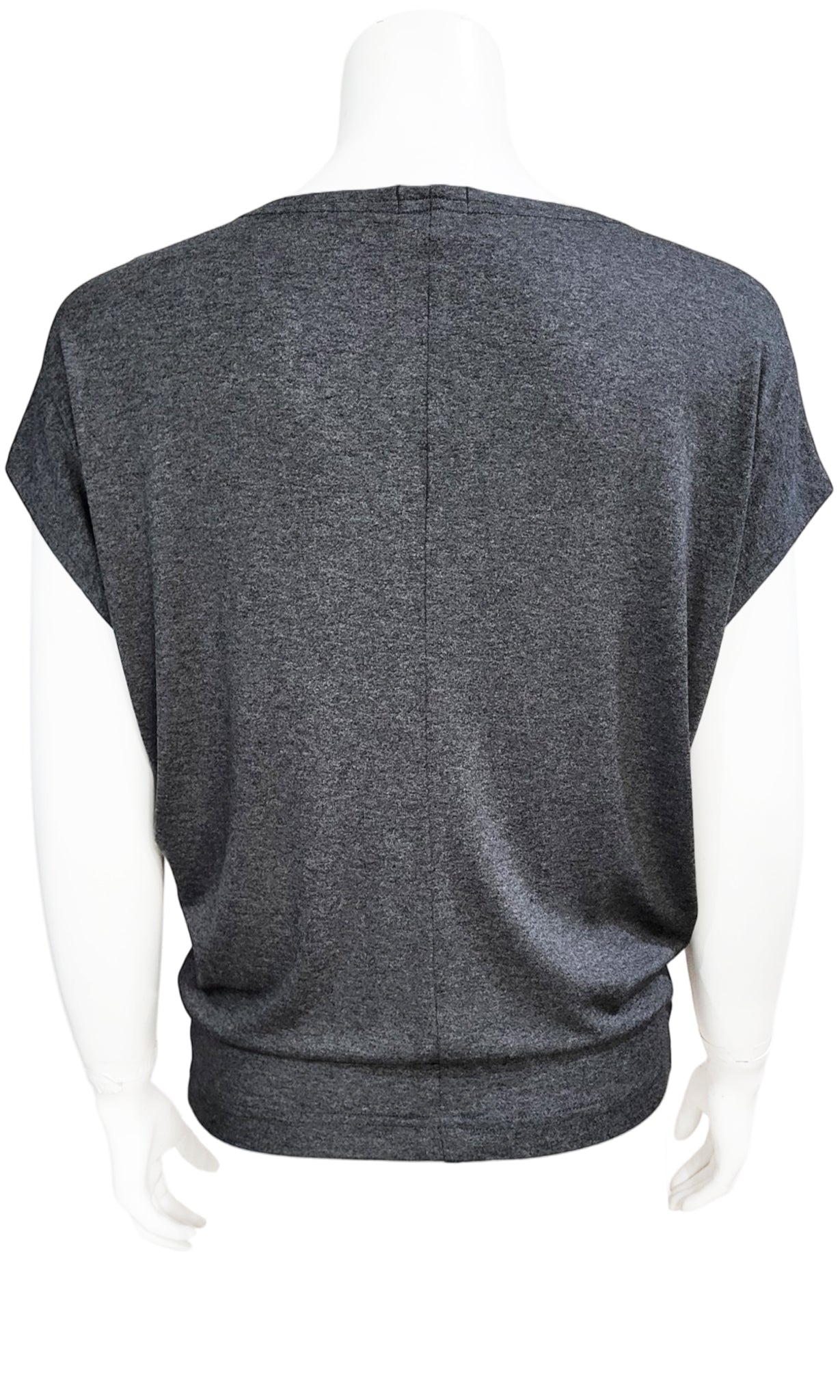 CHARLIE Willow Crepe Slouch Tee - STONE GREY