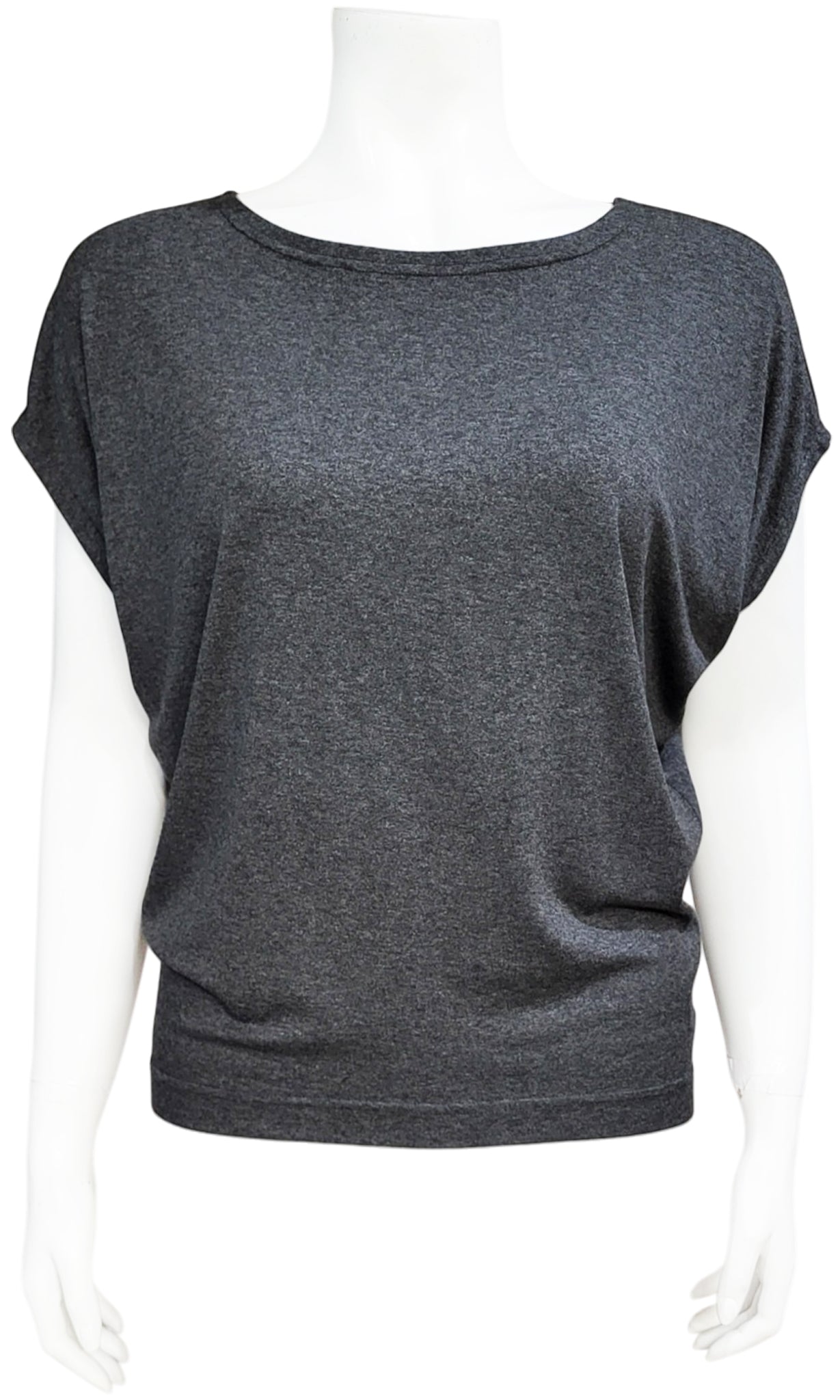 CHARLIE Willow Crepe Slouch Tee - STONE GREY