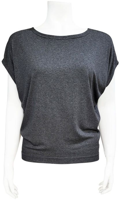 CHARLIE Willow Crepe Slouch Tee - STONE GREY