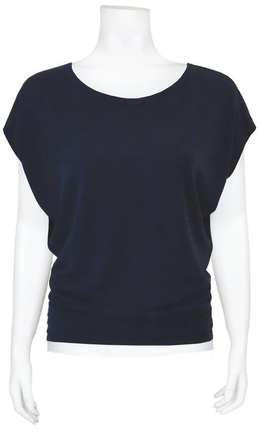 CHARLIE Willow Crepe Slouch Tee - NIGHT SKY NAVY