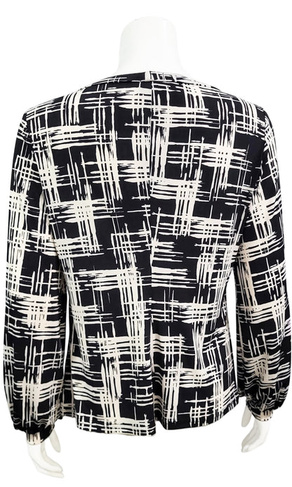 GWEN Hopscotch Blouse - BLACK