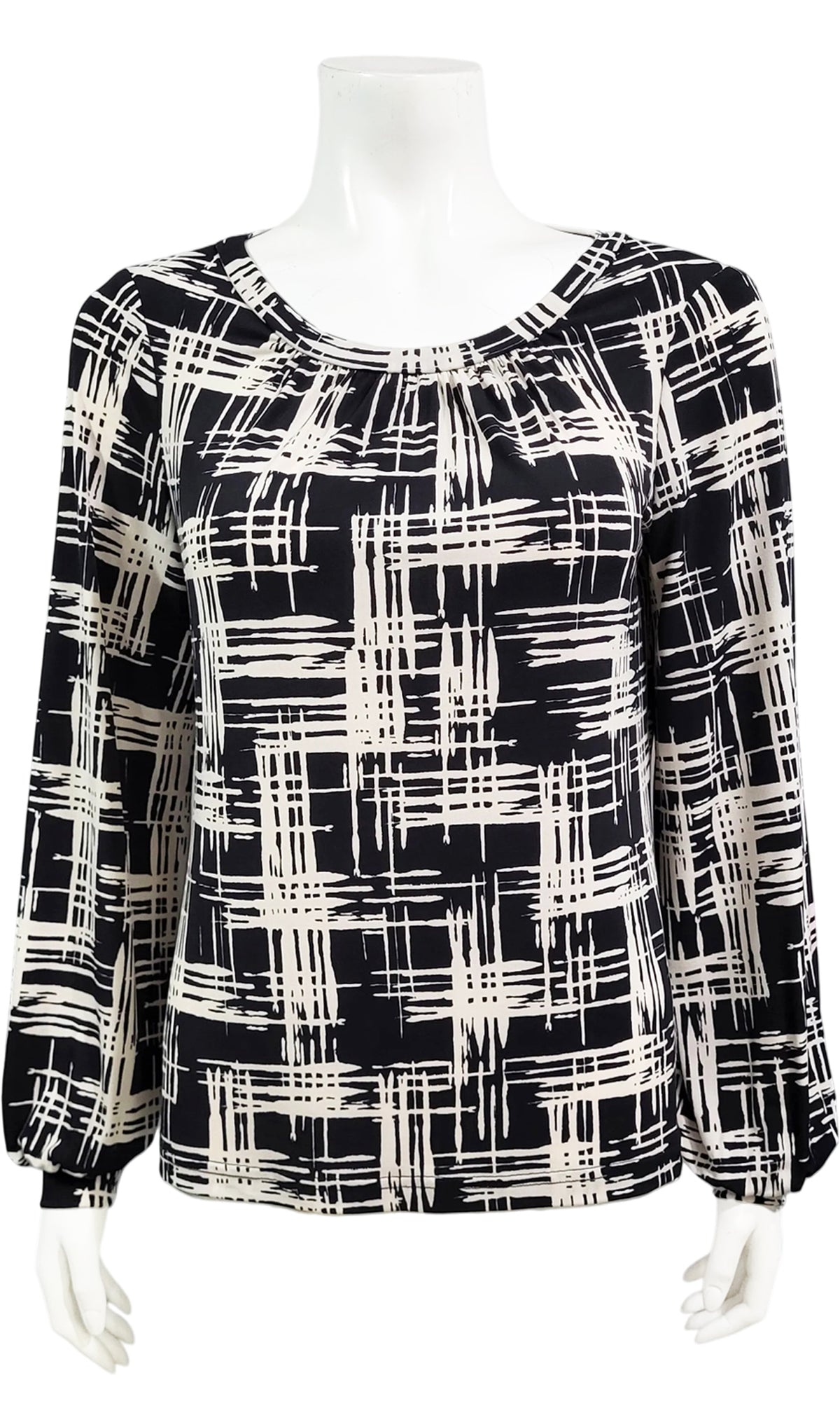 GWEN Hopscotch Blouse - BLACK