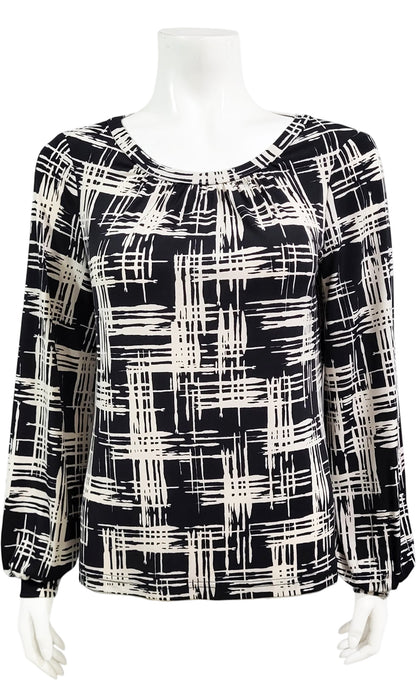 GWEN Hopscotch Blouse - BLACK