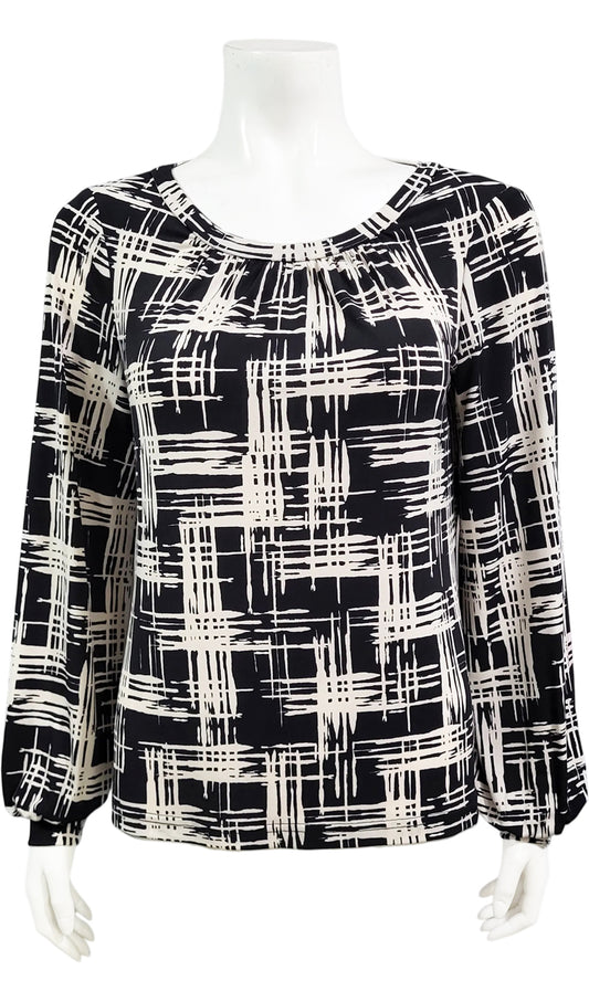 GWEN Hopscotch Blouse - BLACK