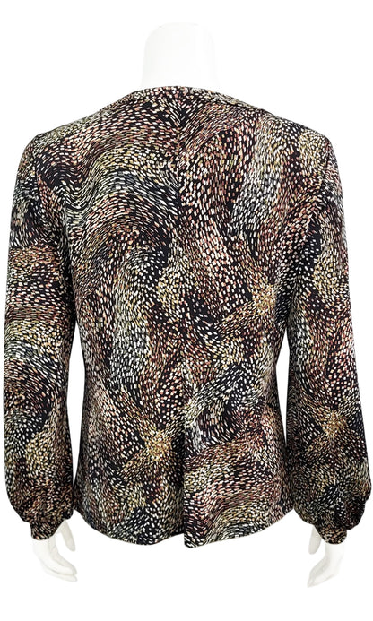 GWEN Starry Night Blouse - BROWN