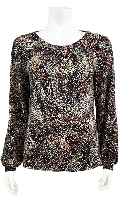 GWEN Starry Night Blouse - BROWN