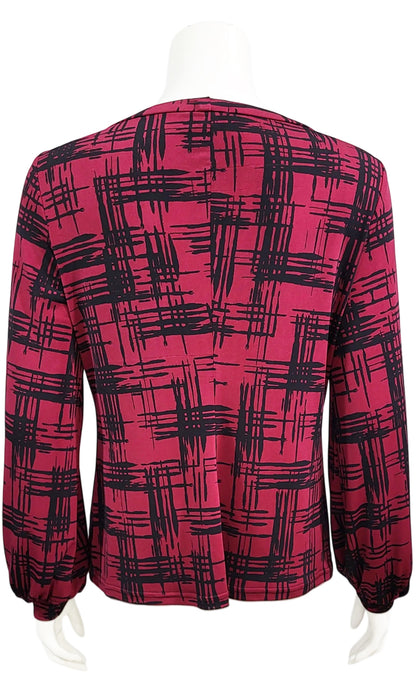 GWEN Hopscotch Blouse - CHERRY