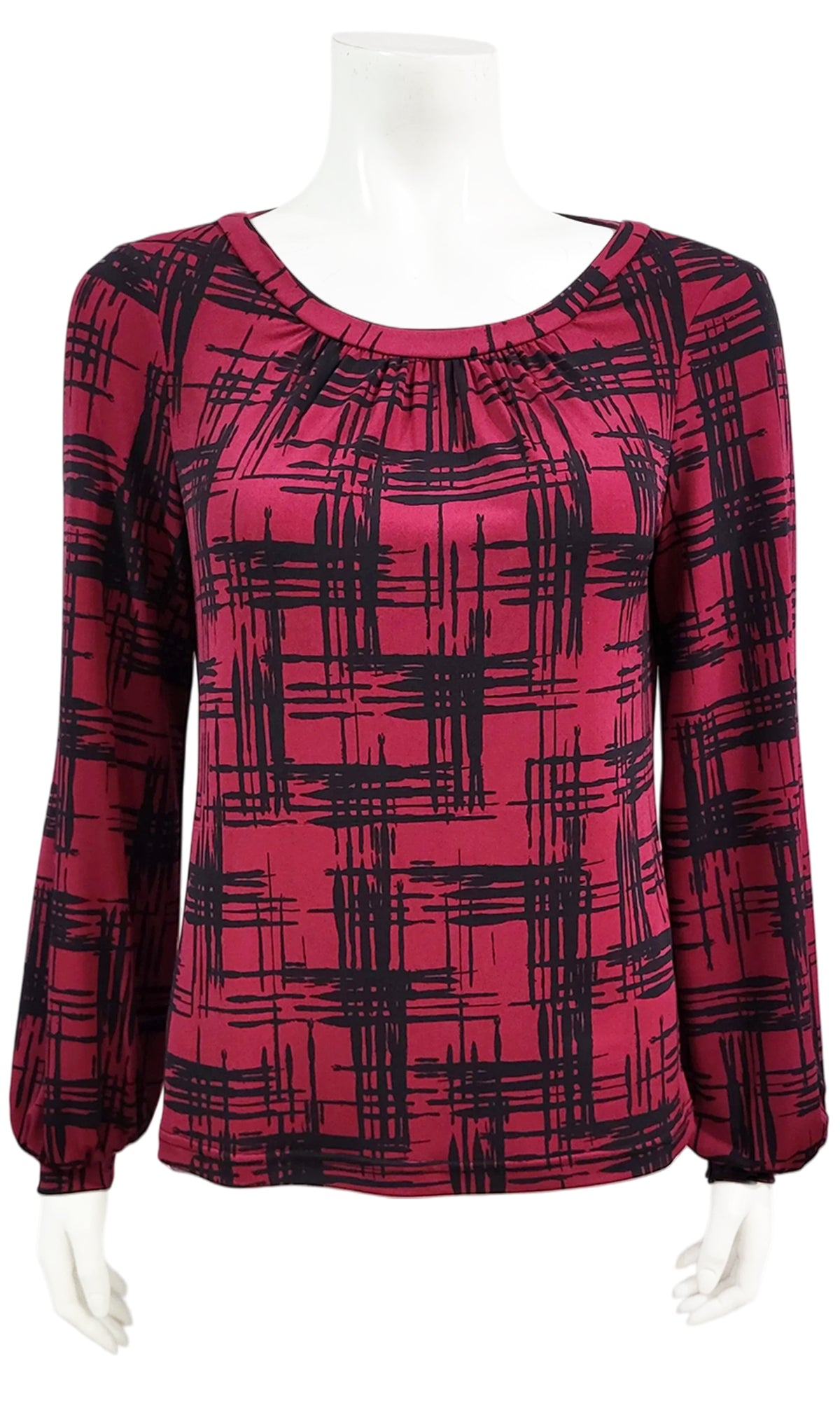 GWEN Hopscotch Blouse - CHERRY