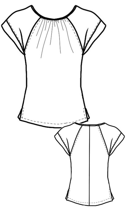 OTIS Rumple Blouse - NAVY SANDWASH