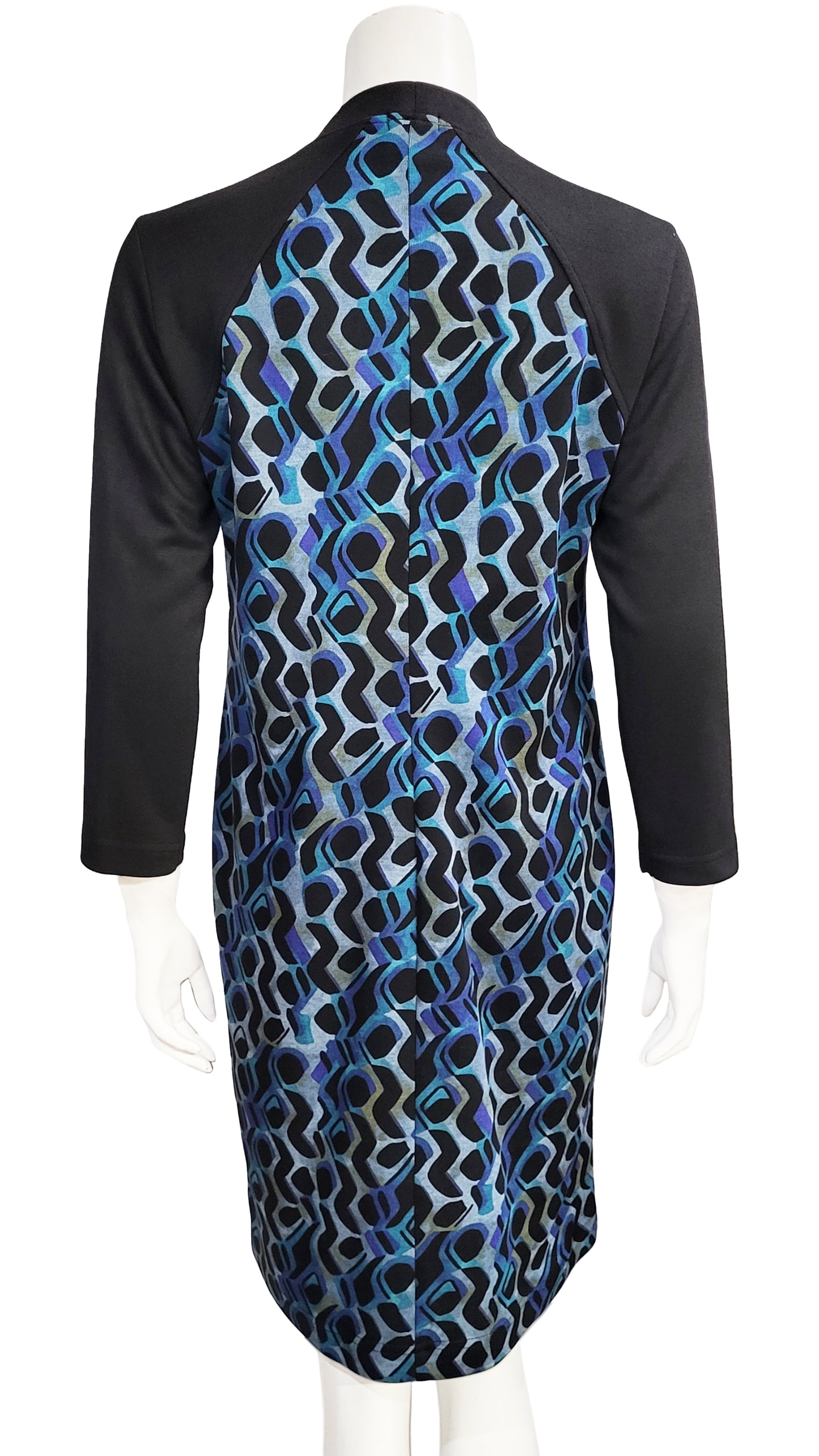 VICTORIA Mock Neck Dress - BLUE