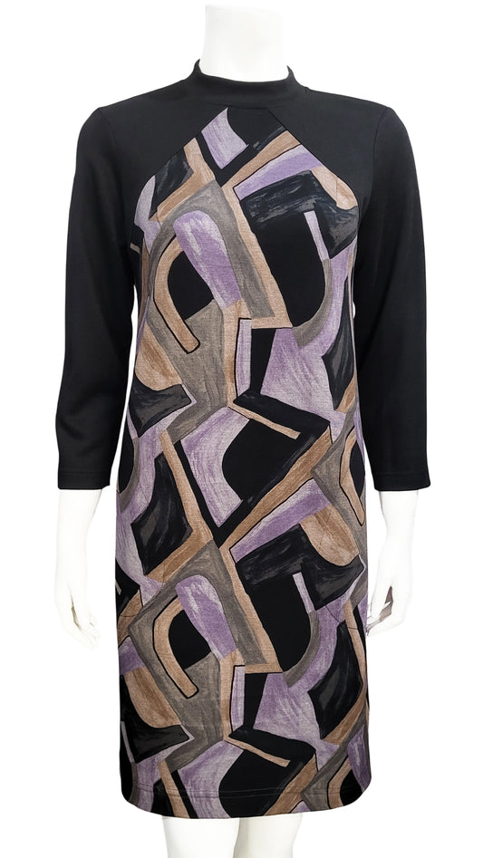 VICTORIA Mock Neck Dress - PURPLE