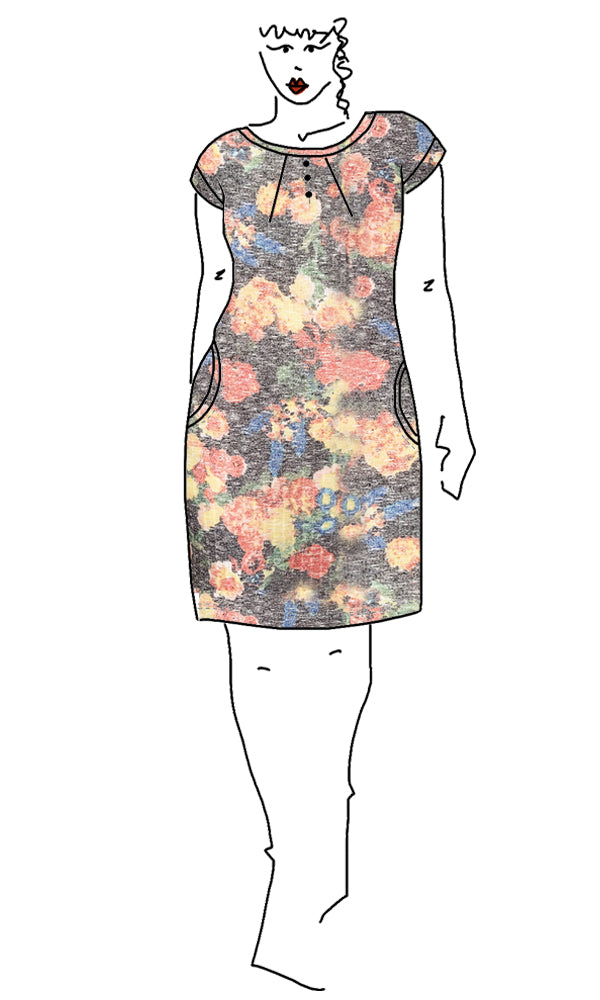 CASSANDRA Dark Floral Dress - FINAL SALE