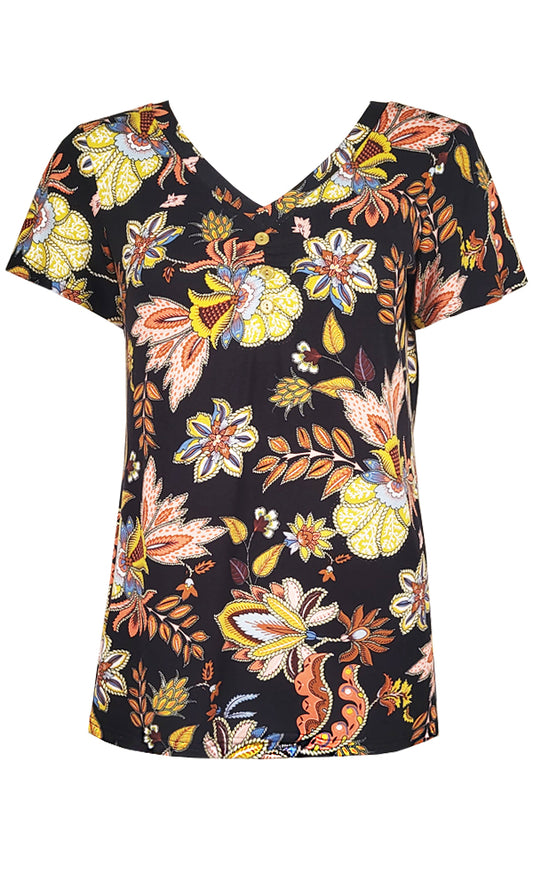 DAPHNE Lime Fleur Swing Top - FINAL SALE