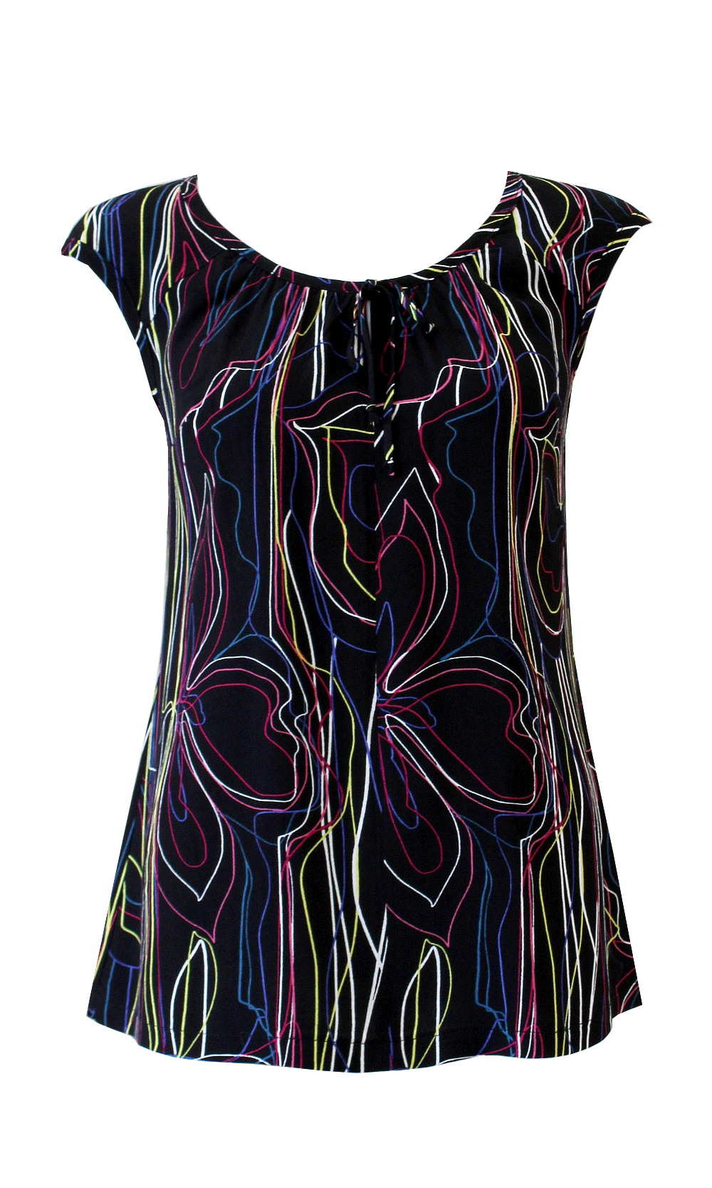 DELLA Neon Lines Blouse - FINAL SALE