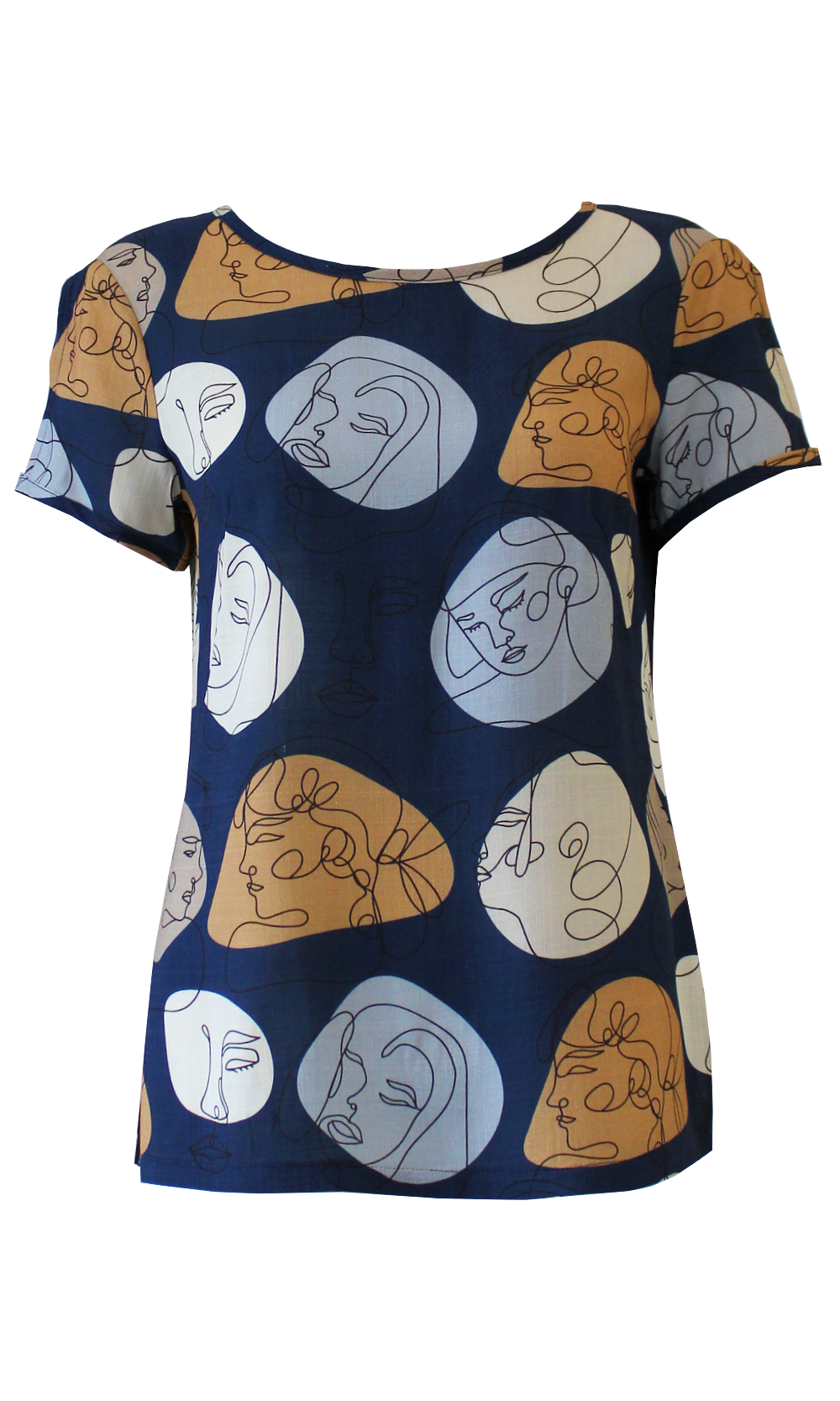 MARIOLA Faces Blouse (2cols) - FINAL SALE