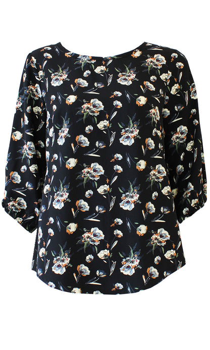 SOLO Floral Sketch Blouse (3cols) - FINAL SALE